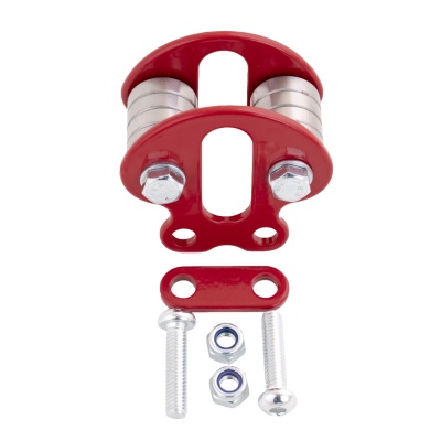 Блок-ролик Венто Переправа стальной с подшипником красный