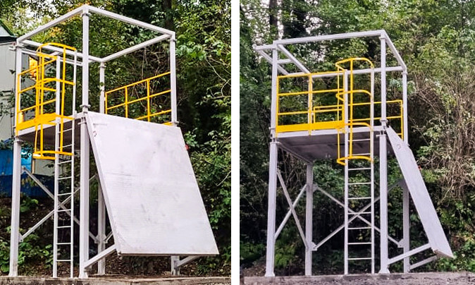 Учебно-тренировочный полигон для работы на высоте