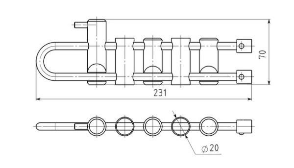 Спусковое устройство Vertical решетка комбинированная 5 валиков - купить в интернет-магазине АльпИндустрия-ПРО