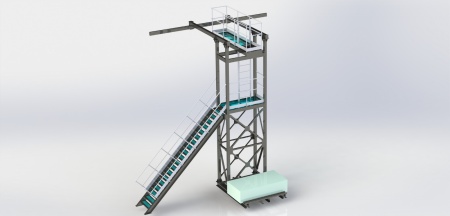 Площадка для обслуживания и осмотра автоцистерн с мостиком и анкерной линией 6м: купить в интернет-магазине