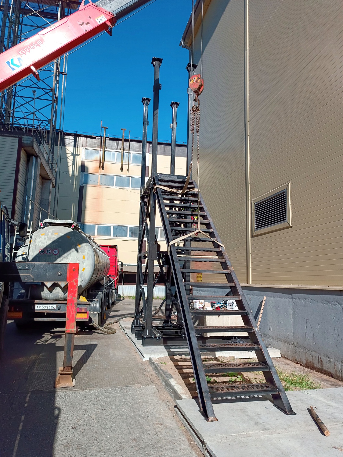 Пост осмотра автоцистерн - страховочная система