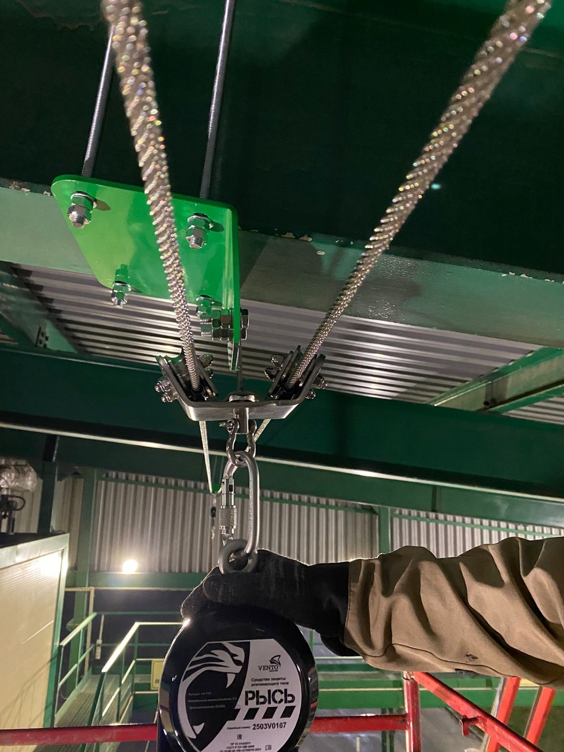 Установка анкерных линий на автовесовой в Курской области