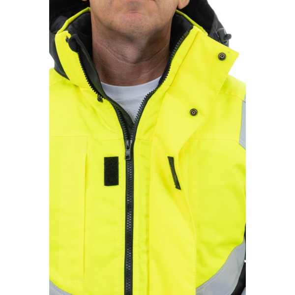 Зимняя сигнальная куртка Brodeks KW 216, желтый/черный: купить в интернет-магазине