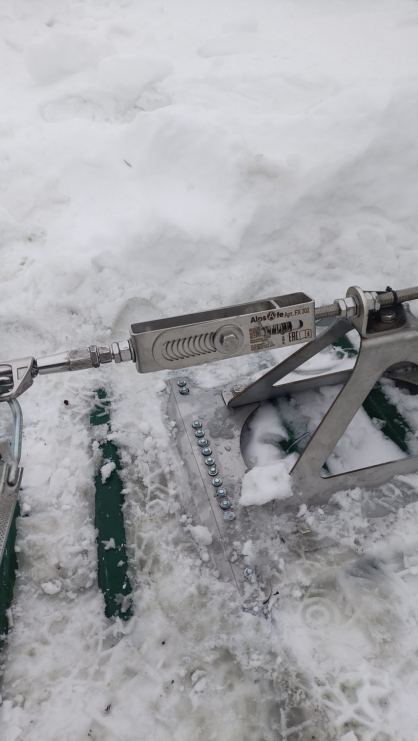 Гибкие анкерные линии на кровле из профлиста