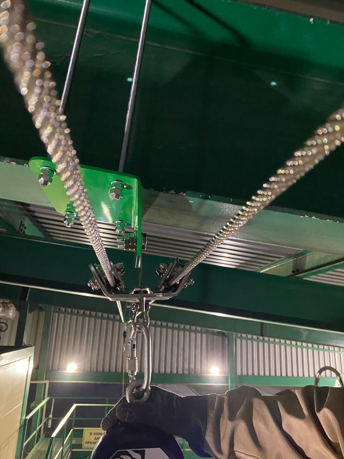 Установка анкерных линий на автовесовой в Курской области