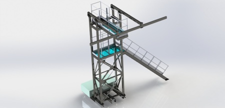 Площадка для обслуживания и осмотра автоцистерн с мостиком и анкерной линией 6м: купить в интернет-магазине