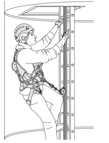 Лестница для подъема на опору. Система крепления безопасности анкерная линия. Анкерное крепление страховочной привязи. Схема крепления страховочной привязи. Анкерные линии для работы на высоте.
