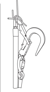 Крюк для телескопической штанги