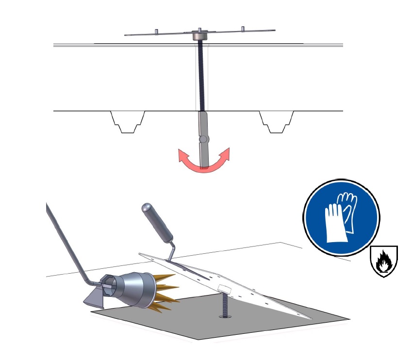 Установка фиксирующих элементов