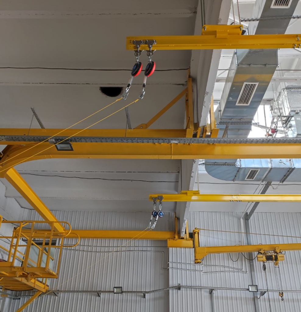 Установка жесткой анкерной линии Венто Двутавр