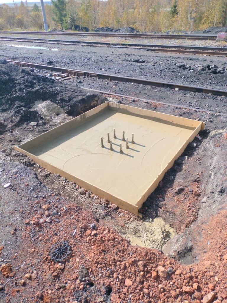 Фундамент опоры анкерной линии