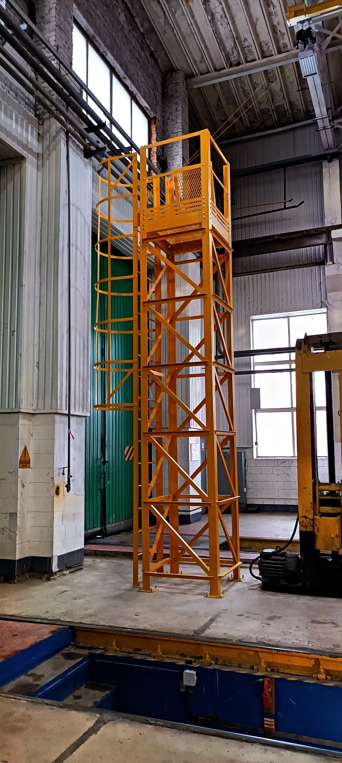 Анкерные устройства типа D и площадки подъема в моторвагонном депо Подмосковья