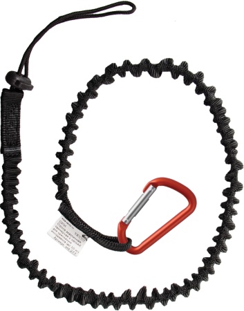 Стропа эластичная с петлей для крепления инструмента (до 10 кг) с карабином "Мини" – купить в интернет-магазине | АльпИндустрия-ПРО