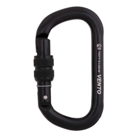 Карабин Vento Овал черный с муфтой