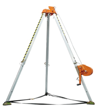 Переносной штатив-тренога  с лебедкой длиной  нерж. трос   30 м.   ( Трипод ). Alpsafe: купить в интернет-магазине