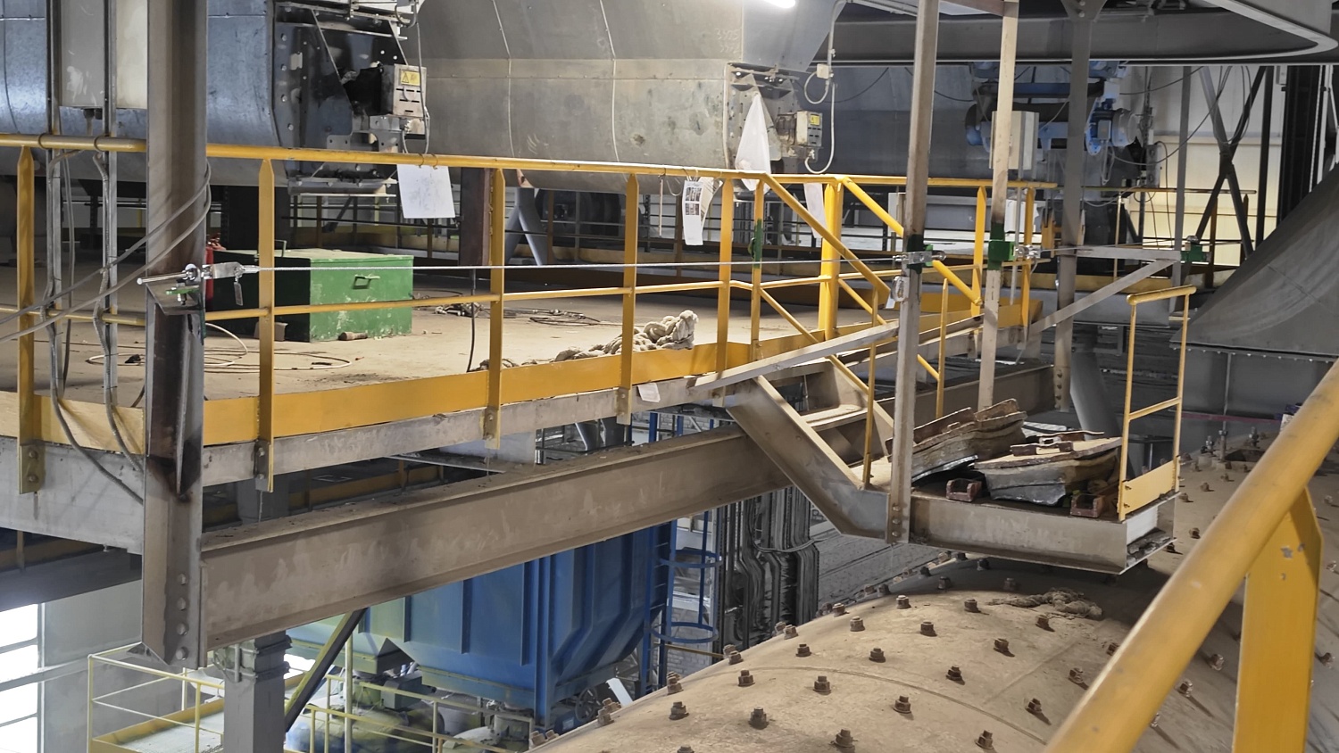 Временные горизонтальные анкерные линии для работы на мельнице