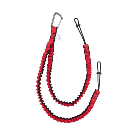 Стропа эластичная двойная для крепления инструмента (до 25 кг) Vento с карабином "МИНИ"