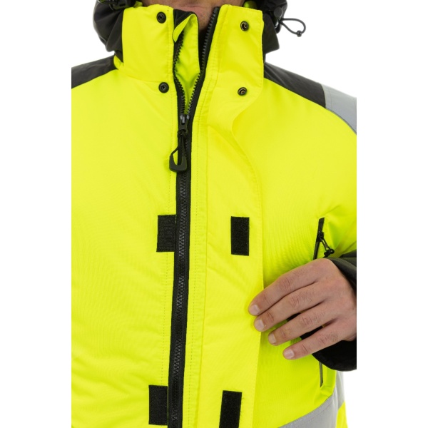 Зимняя сигнальная куртка-парка Brodeks KW 217, желтый/черный: купить в интернет-магазине