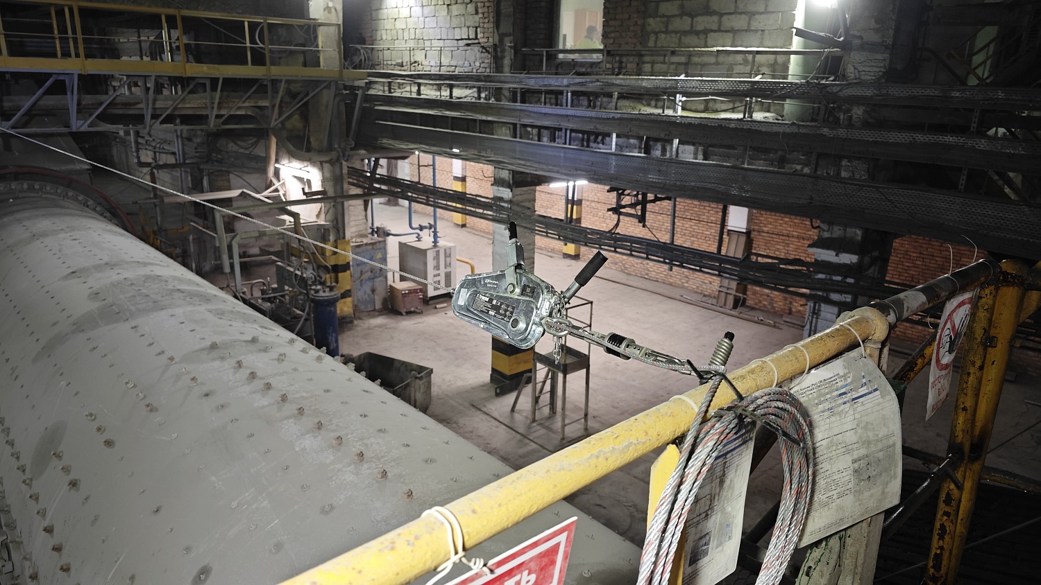 Временные горизонтальные анкерные линии для работы на мельнице