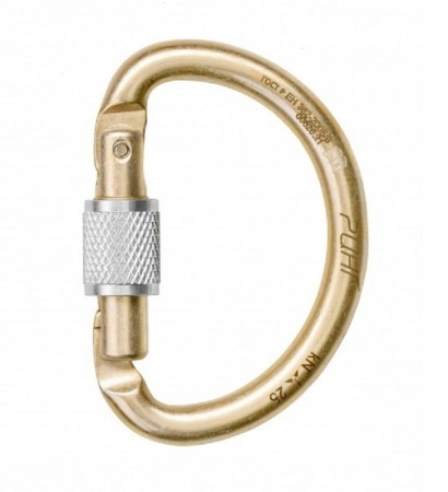 Карабин стальной РИНГ полукруглый с муфтой keylok: купить в интернет-магазине
