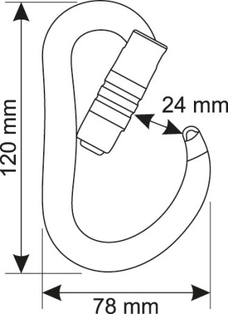 Карабин ATOM - 3LOCK Gun metal: купить в интернет-магазине