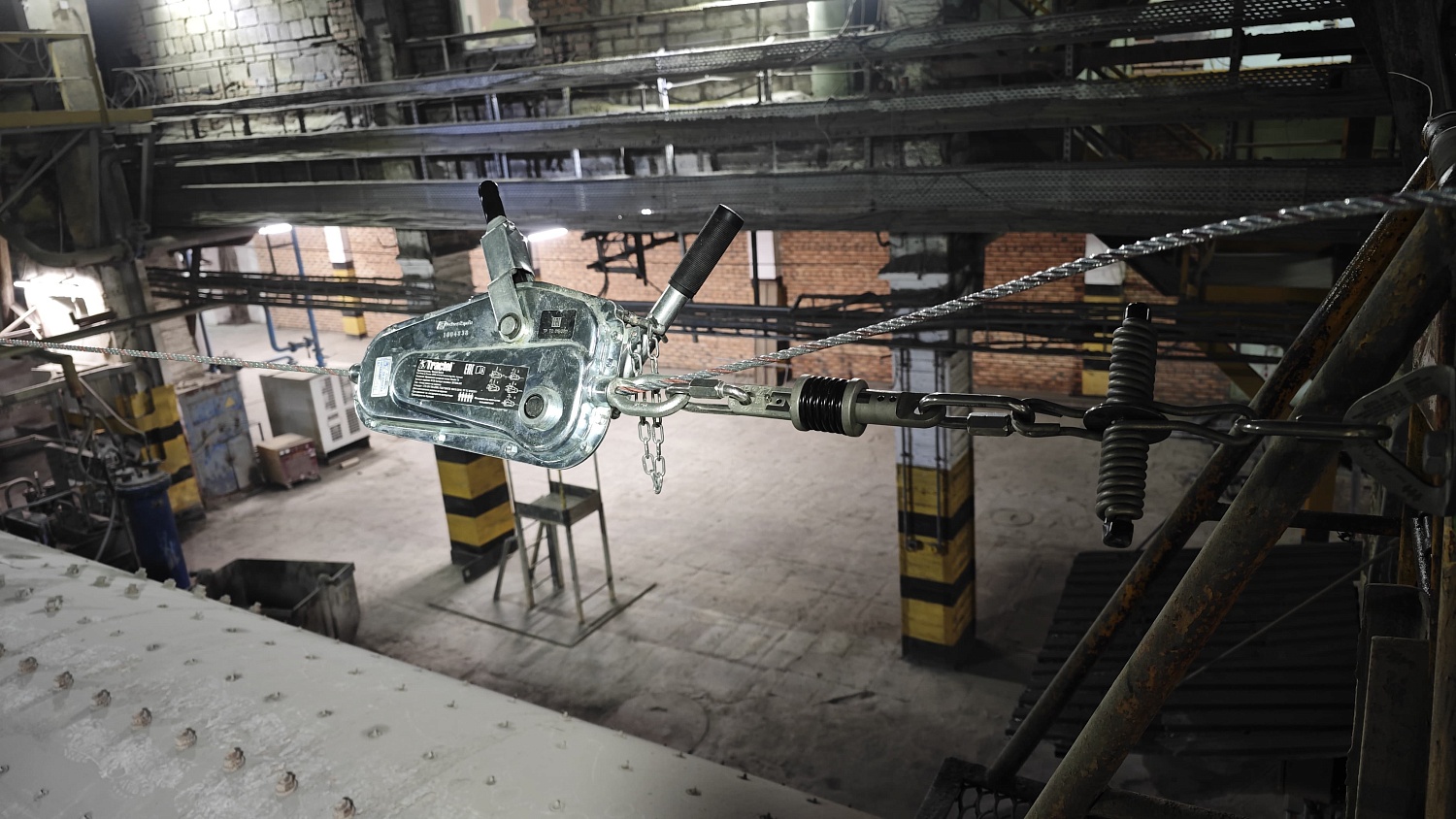 Временные горизонтальные анкерные линии для работы на мельнице