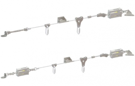 Горизонтальная тросовая анкерная линия ТРОСЛАЙН 3.0 до 12 пользователей